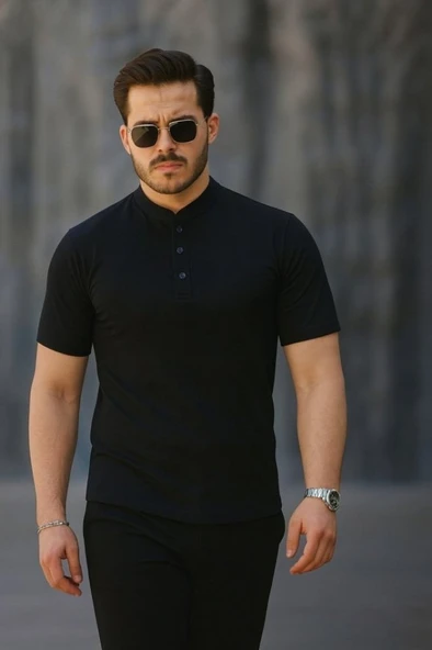 Kadın Kısa Kollu Hakim Yaka önü Düğmeli Viskon Bluz ürün görseli