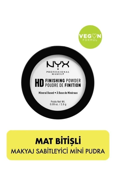 NYX Professional Makeup Mini Pudra High Definition Finishing Powder Mini Transparan Toz Pudra 2.8 Gr