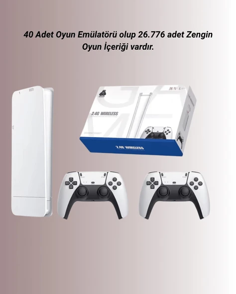 M15 Retro Konsol – 20.000 Oyunlu, Çift Gamepadli, 4K HDMI - Resim 2