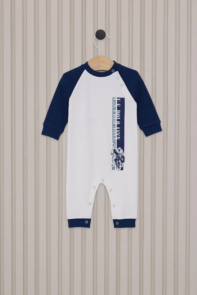 U.S. Polo Assn. Erkek Bebek Patiksiz Tulum Krem ürün görseli