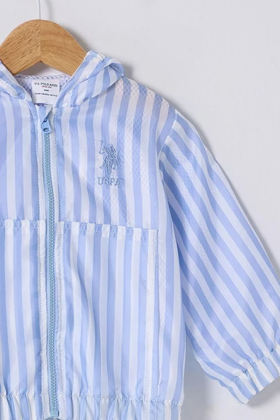 U.S. Polo Assn. Erkek Bebek Yağmurluk Mavi - Resim 4