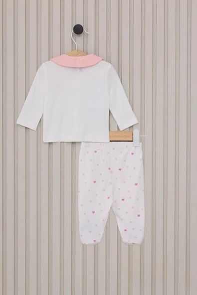 U.S. Polo Assn. Kız Bebek Patikli 3'lü Takım Krem - Resim 2