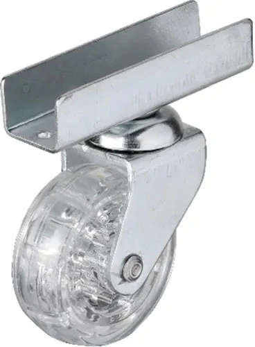 Hts 327 - 50x20 Mm Şeffaf Makaralı Uzun U Tablalı Teker 4 Adet ürün görseli