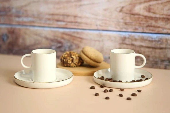 Porland Chopin Altın Yaldız Kahve Takımı 4 Parça