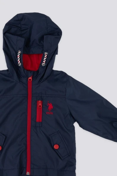 U.S. Polo Assn. Erkek Bebek Yağmurluk Lacivert - Resim 2