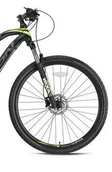 Zoom Vaxa 32 Air 27,5" Jant Havalı Gidondan Kilitli Bisiklet Maşası 1-1/8 QR Maşa Magnezyum Bacak Siyah Yeşil - 2