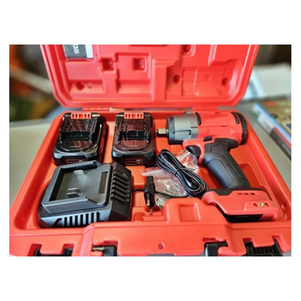 Şarjlı Çift Akülü Darbeli Somun Sıkma 1/2 Sökme Tabanca 1180 Nm Tork Teker Bijon Söküm 18 Volt - Resim 4