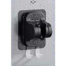 Mucit Home Siyah Nano Kendinden Yapışkanlı Banyo Duş Başlığı Askısı 15 kg Taşıma Kapasiteli Mafsal Tutacak - 2