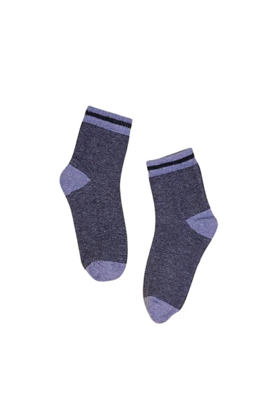 Erkek Çocuk Çorap Soket 4 Çift Siyah-Lacivert-Kahve-Yeşil - Resim 6