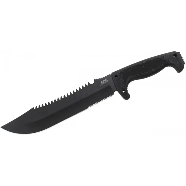 Sog F03t Kamp Tırtıklı Testereli Outdoor Pala / Bıçak 39 Cm - Kauçuk Saplı ürün görseli