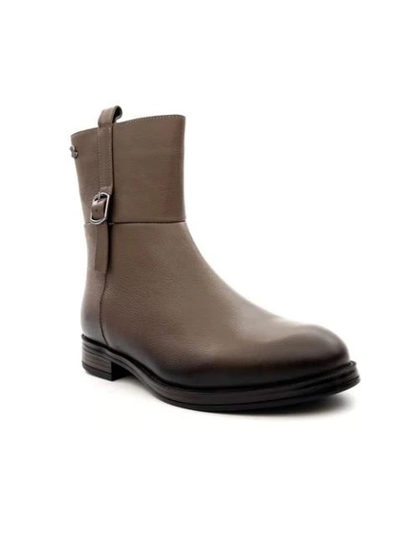 Venüs 2552701K Kadın Hakiki Deri Tokalı Fermuarlı Kısa Çizme - 7