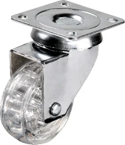 Hts 301 - 50x20 Mm Şeffaf Makaralı Tablalı Teker ürün görseli