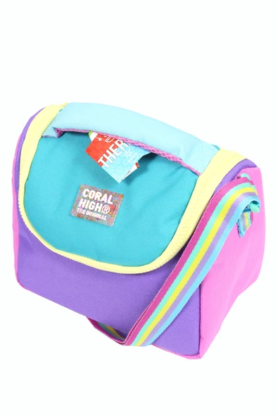 CH 23759 Turkuaz - Renkli Şeritler - 3' Lü Okul Çantası Seti - Sırt Ve Beslenme Çantası + Kalemlik - 4