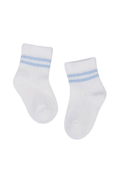 Erkek Bebek Çorap Soket 4 Çift Siyah-Krem-Gri-Mavi - Resim 2