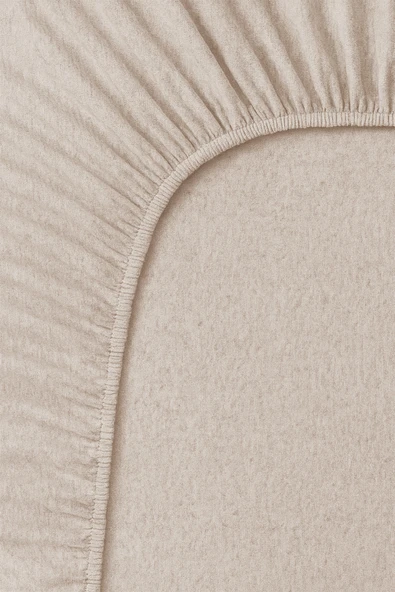 Tek Kişilik Lastikli Çarşaf Sütlü Kahve - 2