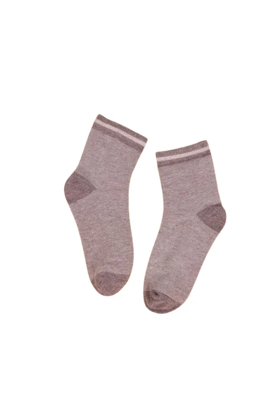 Erkek Çocuk Çorap Soket 4 Çift Siyah-Lacivert-Kahve-Yeşil - Resim 3