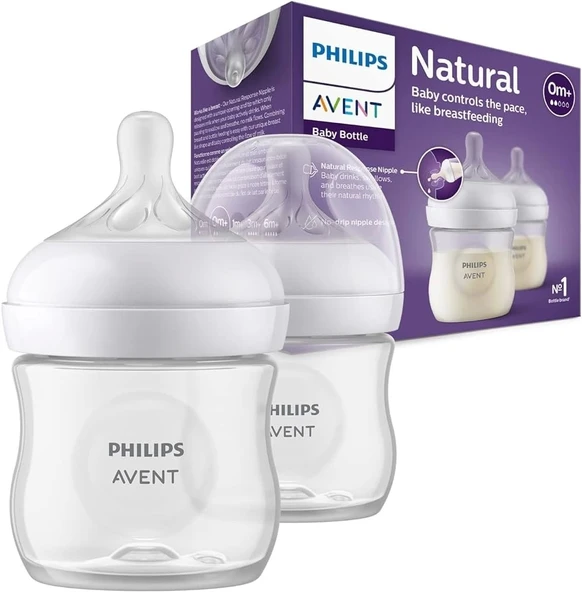 Philips Avent Natural Response PP 2'li Biberon Seti, 0+ Ay 125ml SYC900/02 ürün görseli