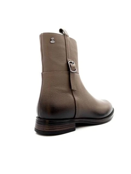 Venüs 2552701K Kadın Hakiki Deri Tokalı Fermuarlı Kısa Çizme - 8