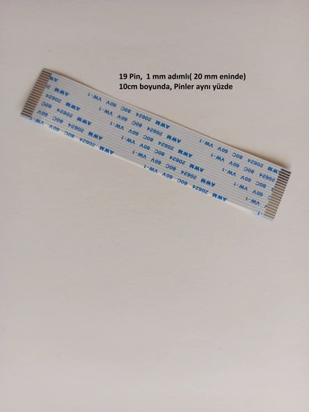 Awm 20624 80C 60V Vw-1 Flex Kablo 19Pin, 10Cm 19-1-10A ürün görseli 1