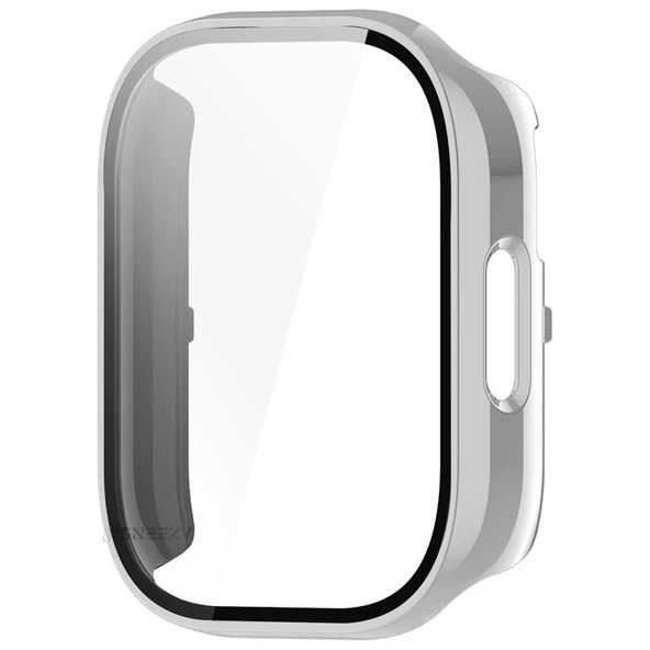 3'lü Kordon Koruma Seti Redmi Watch 5 Active Uyumlu Metal Hasır,Çiçek Desenli Silikon Kasa Koruyucu  MDL4 - Resim 4