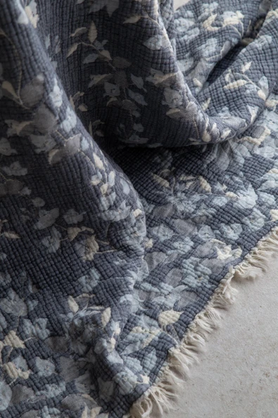 Çift Kişilik Marbella İndigo Yatak Örtüsü Takımı - 4