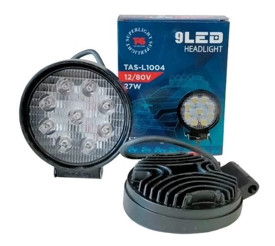 Tas 9 Led Yuvarlak Çalışma Lambası Kalın 12-80v 27w - 1