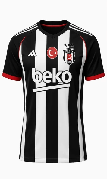 Beşiktaş B02863 Beşiktaş Çubuklu İç Saha Çocuk Forma 202572026 ürün görseli