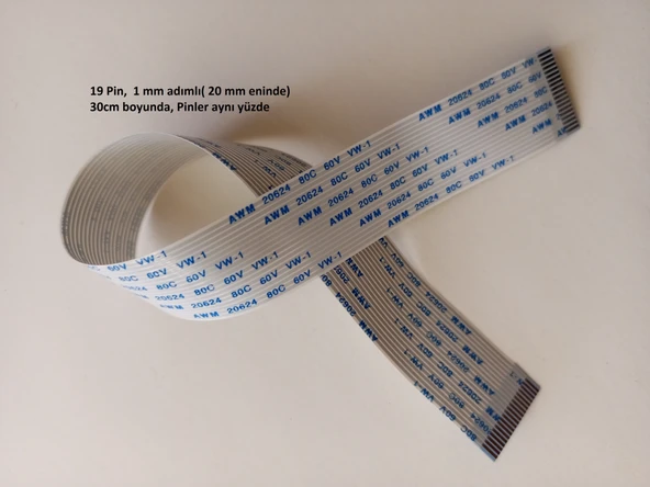 Awm 20624 80C 60V Vw-1 Flex Kablo 19Pin, 30Cm 19-1-30A ürün görseli 1