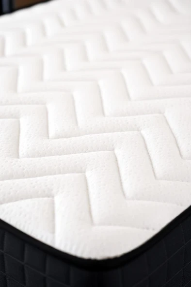 Nova Yatak 140x200 Çift Kişilik - 25 cm Paket Yaylı Ortopedik, Orta Sert, Antrasit, Pamuklu Kumaş - Resim 5