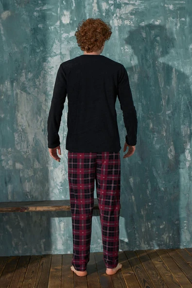 Gd Goldoremi 18113-4 Erkek Polar Patlı Üç Düğmeli Pijama Takım Uzun Kollu - 3