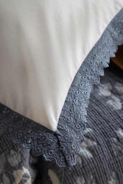 Çift Kişilik Marbella İndigo Yatak Örtüsü Takımı - 2