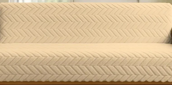 1 Adet Royam Peluş Pamuklu Sünger Tabanlı Kaymaz Koltuk Çekyat Örtüsü 160 x 210 - 7
