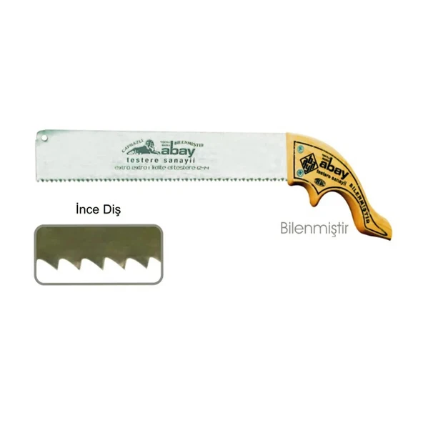 Abay İnce Diş Zıvana El Testere 12 No - Ahşap Sap ürün görseli