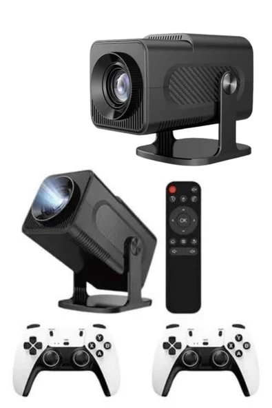 Çift Kollu Game Box Projeksiyon Cihazı Kumandalı Android Tv Dahili Hoparlör - Resim 5