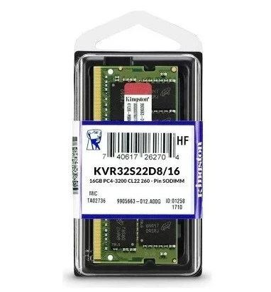 Kingston 16 GB 3200 Mhz CL22 SODIMM KVR32S22D8/16 DDR4 Ram ürün görseli 1