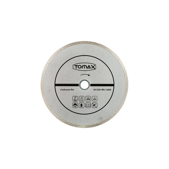 Tomax Sürekli Elmas Fayans Kesici Disk - 180x2,2x22