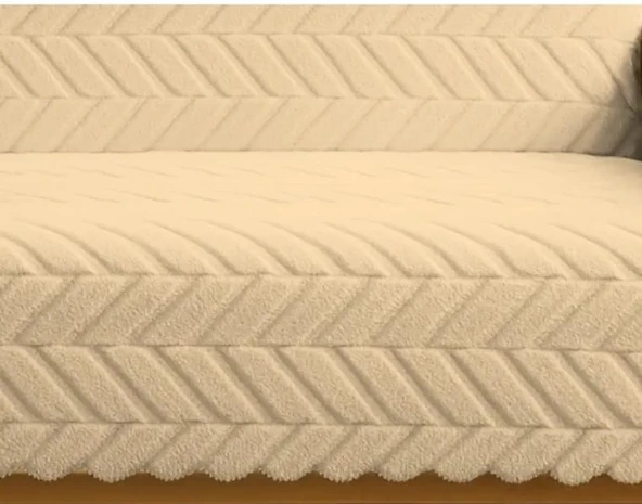 1 Adet Royam Peluş Pamuklu Sünger Tabanlı Kaymaz Koltuk Çekyat Örtüsü 160 x 210 - 8