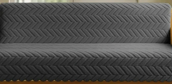 1 Adet Royam Peluş Pamuklu Sünger Tabanlı Kaymaz Koltuk Çekyat Örtüsü 160 x 210 - 5