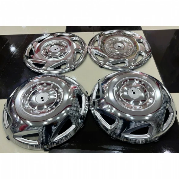 UNİVERSAL 16 İNÇ KROM ÖN-BOMBE ARKA-DÜZ 4 ADET KAPAK - 5