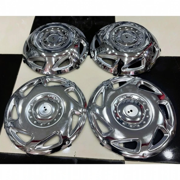 UNİVERSAL 16 İNÇ KROM ÖN-BOMBE ARKA-DÜZ 4 ADET KAPAK - 14