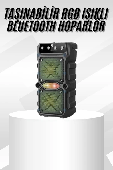Çift Çıkışlı Güçlü Bataryalı Kablosuz Yüksek Ses Kaliteli Bluetooth Hoparlör ürün görseli 1