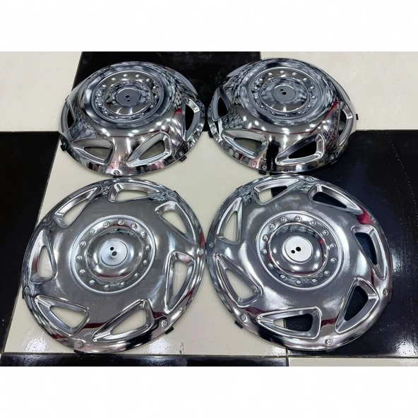 UNİVERSAL 16 İNÇ KROM ÖN-BOMBE ARKA-DÜZ 4 ADET KAPAK