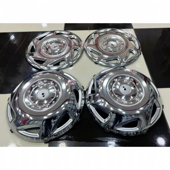 UNİVERSAL 16 İNÇ KROM ÖN-BOMBE ARKA-DÜZ 4 ADET KAPAK - 6