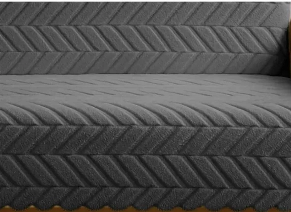 1 Adet Royam Peluş Pamuklu Sünger Tabanlı Kaymaz Koltuk Çekyat Örtüsü 160 x 210 - 6