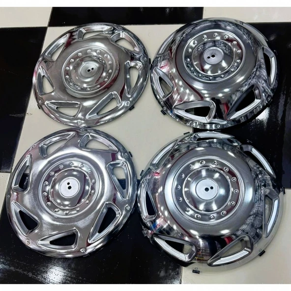 UNİVERSAL 16 İNÇ KROM ÖN-BOMBE ARKA-DÜZ 4 ADET KAPAK - 3