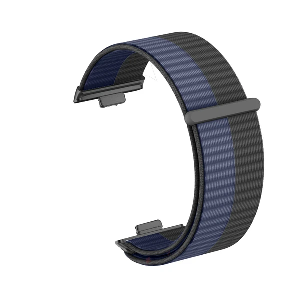 Huawei Watch Fit 4 Fit 4 Pro Fit 3 Uyumlu Ayarlanabilir Cırt Cırtlı Yumuşak Spor Kumaş Örgü Kordon  Lacivert - Resim 3