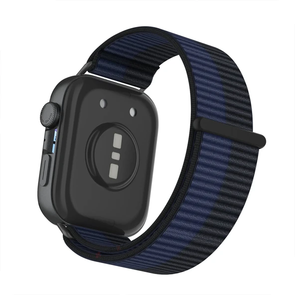 Huawei Watch Fit 4 Fit 4 Pro Fit 3 Uyumlu Ayarlanabilir Cırt Cırtlı Yumuşak Spor Kumaş Örgü Kordon  Lacivert - Resim 2
