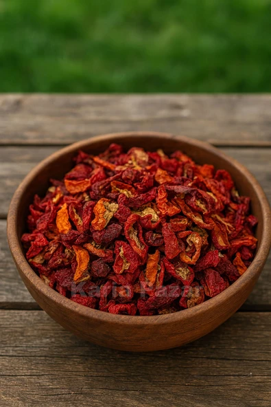 Doğranmış Kurutulmuş Alaca Biber 1kg | Toz Biber Yapmak İçin | Orta Acı - Resim 2