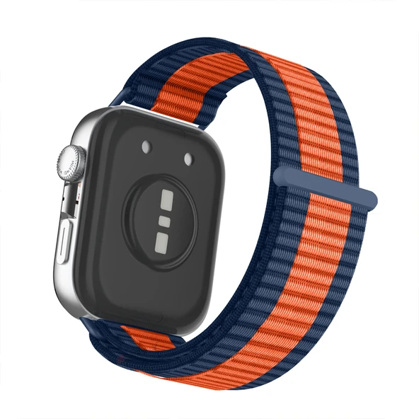 Huawei Watch Fit 4 Fit 4 Pro Fit 3 Uyumlu Ayarlanabilir Cırt Cırtlı Yumuşak Spor Kumaş Örgü Kordon  Turuncu - Resim 2