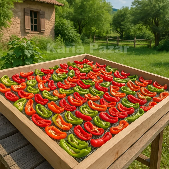 Doğranmış Kurutulmuş Alaca Biber 1kg | Toz Biber Yapmak İçin | Orta Acı - Resim 5